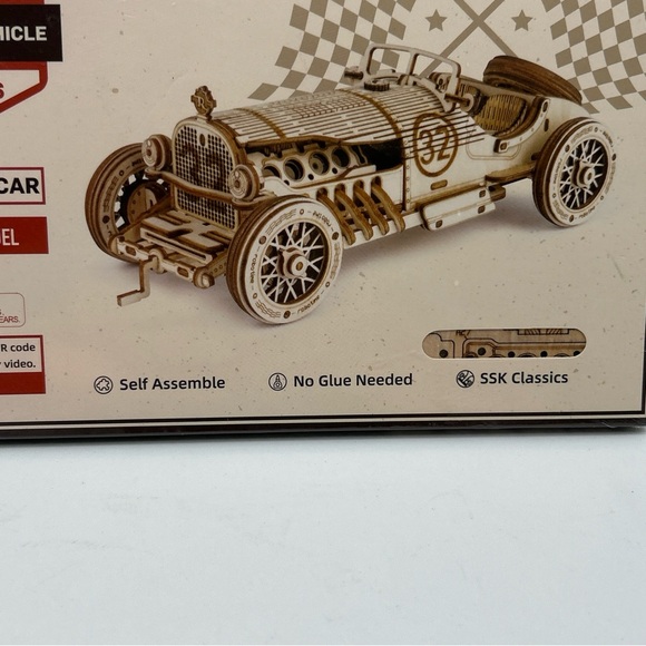Hands Craft DIY Wooden Car Model 1910 Grand Prix ~ Wooden Car Puzzle *SEALED* - Picture 5 of 8